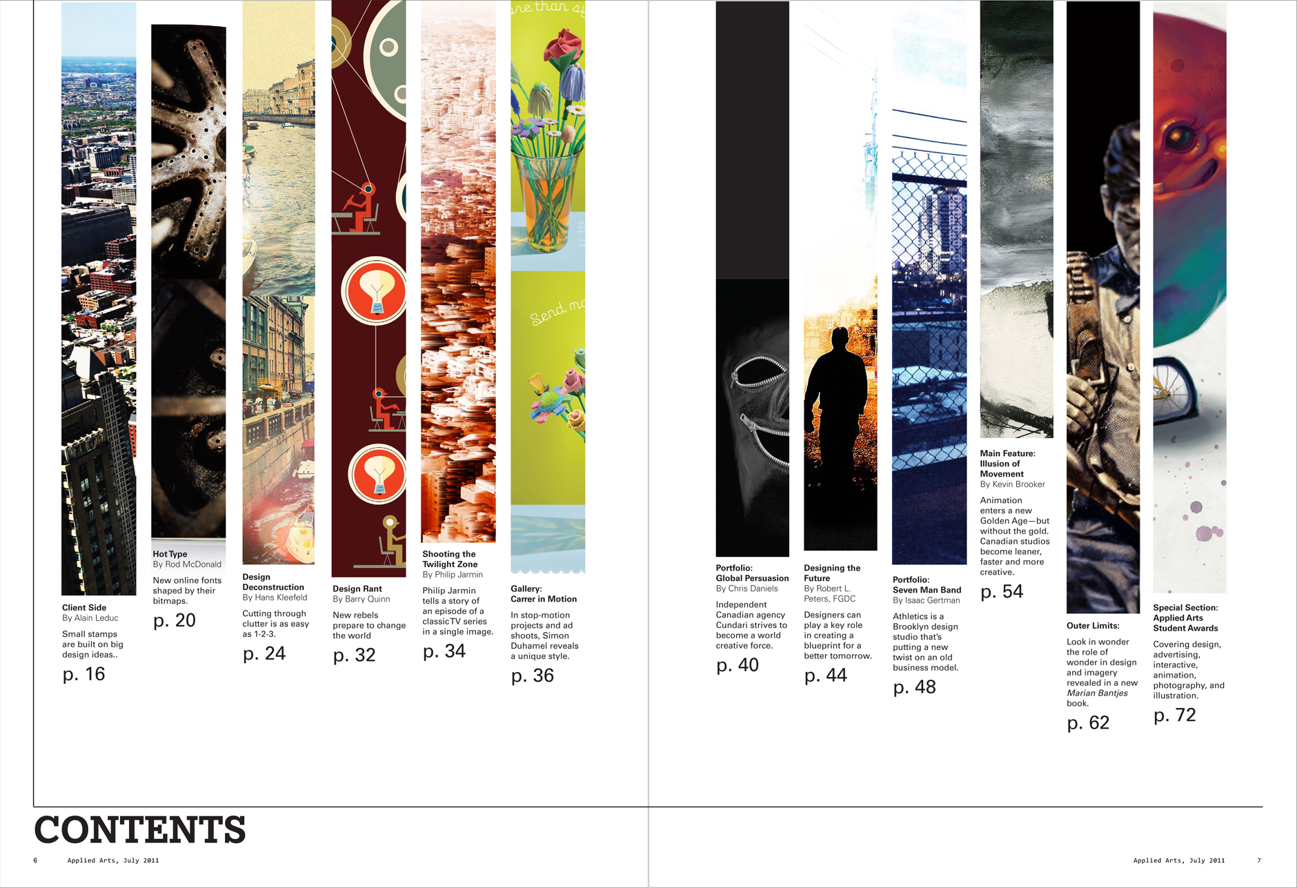 Structure of the magazine | magazine designing